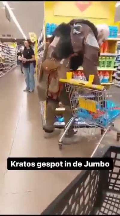 Kratos goes grocery shopping