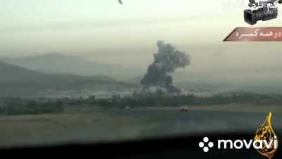 Taliban fighters detonate massive bomb, presumably on an Afghan National Army outpost (unknown date + location)