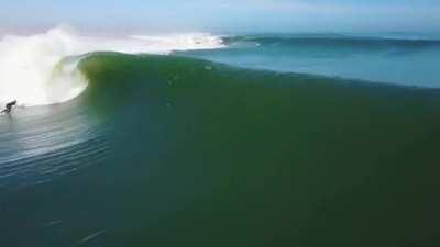 The endless barrels of Skeleton Bay in Nambia