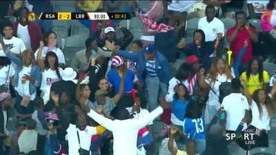 A last minute equalising screamer from Mohammed Sangare (South Africa 2-2 Liberia)