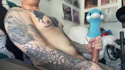 Want to lick the cum off my tattoos?