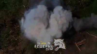 Direct strike by FPV on Ukrainian soldier with a huge explosion