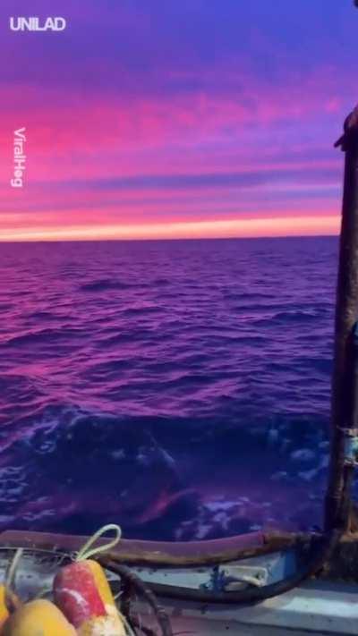 🔥 Colorful lights of the sky reflecting the ocean