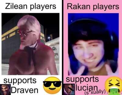 ✔️ 😎Zilean💪 ✔️--------⛔️ 💅Rakan😩 ⛔️