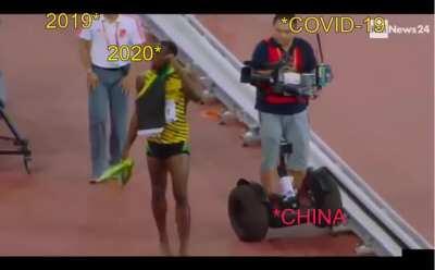 this man literally broke leg of worlds fastest man