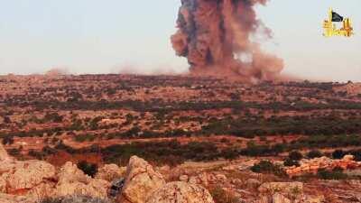 Video released by Jabhat al-Nuṣrah titled The Raid Of Jabal al-Arba'īn (Idlib). Multiple SVBIED attack on Syrian Army positions [Syria] (July, 2014)