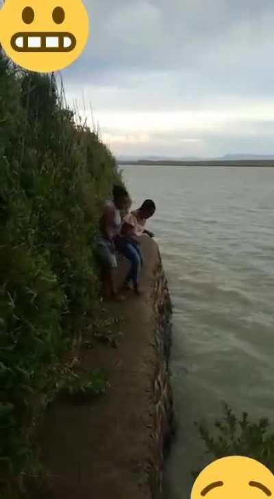 WCGW dancing near a river