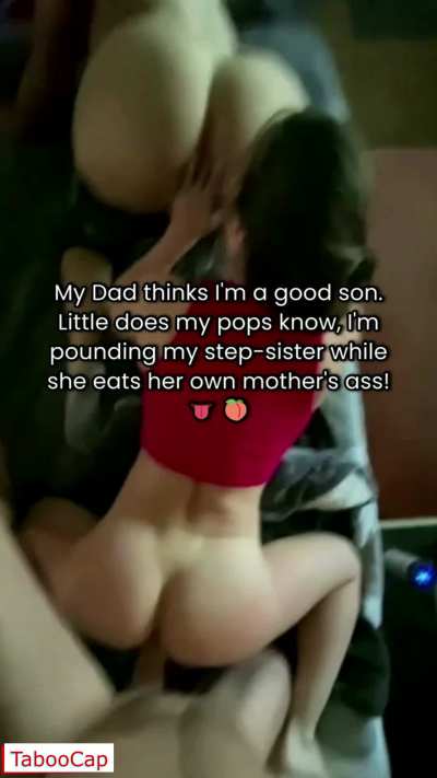 While my drunk dad was asleep, my stepmom watched me fuck a baby in my stepsister's tight pussy (cheat) (family)