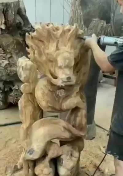 Wood carving is so satisfying