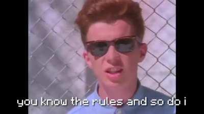 Rick Astley executes BITCH.