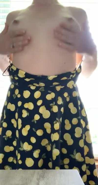 Just a milf in my sundress, with a hidden surprise.