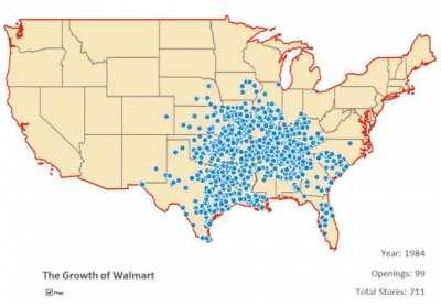 Walmart’s Spread across America