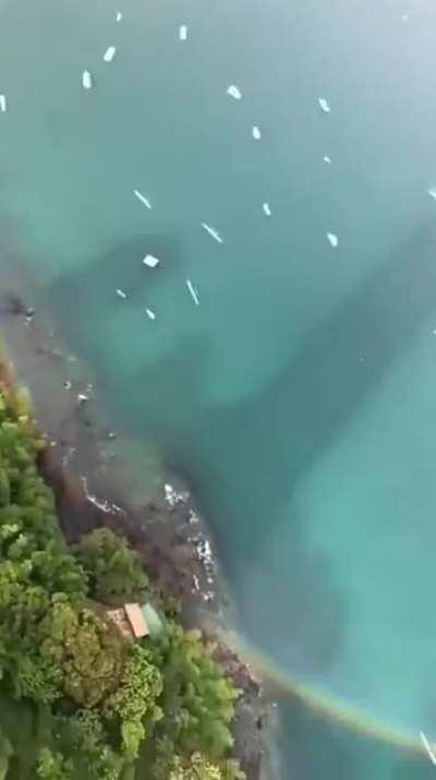 What a rainbow looks like from the air