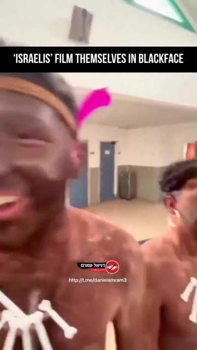 Racist Israelis film themselves openly mocking and wearing blackface