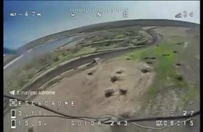 Ukrainian FPV drone scores direct hit on group of Russian soldiers, unknown date and location 