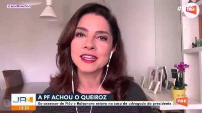 Gato bolsonarista tentar impedir a divulgação de informações da prisão do Queiroz e invade link da Globo ao vivo. Confira.