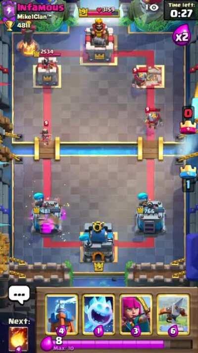 Still possible to hit both princess and goblin barrel if you put the log a tile higher and play it early enough.