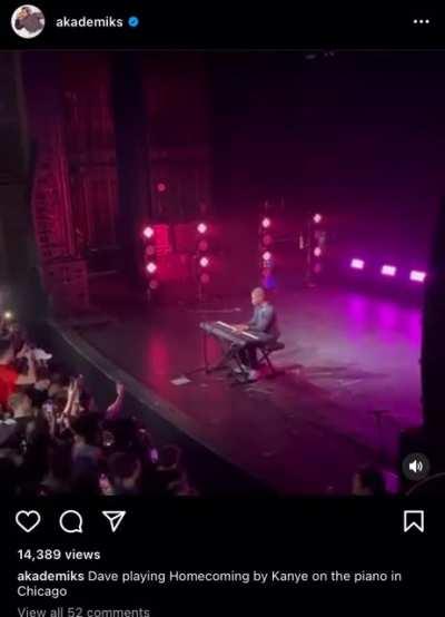 Dave playing Homecoming on piano