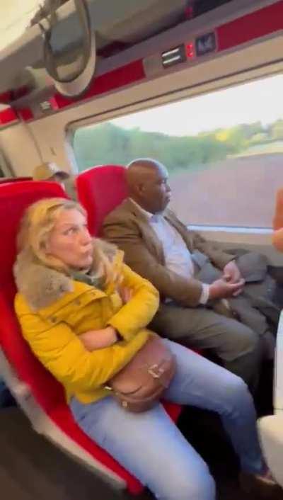 Selfish women and man take seat from tourists in Uk