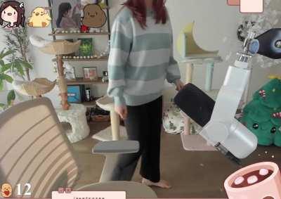 Janet walking on stream - December 2023