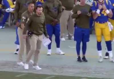 The LA Rams have an assistant coach whose job is to make sure Head Coach Sean McVay doesn't run into the officials