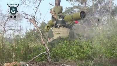 FSA soldiers ambush SAA soldiers with ATGM’s - Syria, Latakia (unknown date)