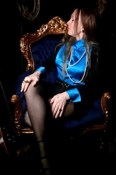 My blue Satin Blouse &amp;amp; my long legs