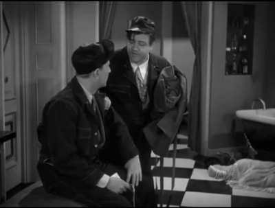 Bud Abbott and Lou Costello try (and fail quite spectacularly) to fix a leaky faucet. From their 1944 film &quot;In Society&quot;.