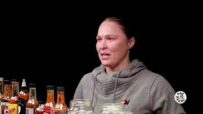 Ronda Rousey Splits Bones While Eating Spicy Wings