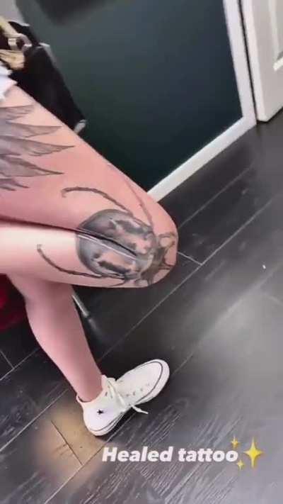 This cool beetle tattoo