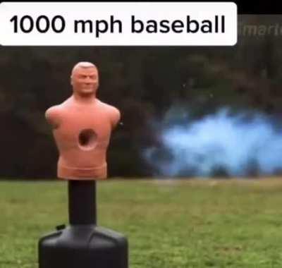 Ball getting thrown 1000mph.