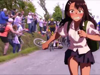 Nagatoro makes a wrong turn at the Tour de France.