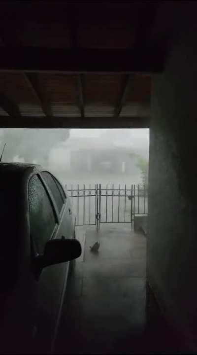 El momento en que llegó el tornado (Punta Alta)