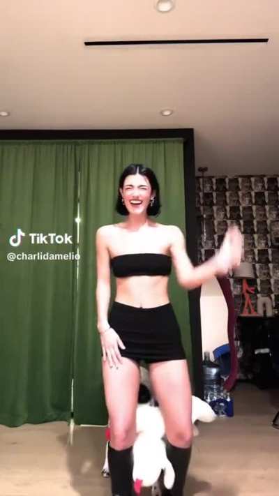 Black skirt black top TikTok