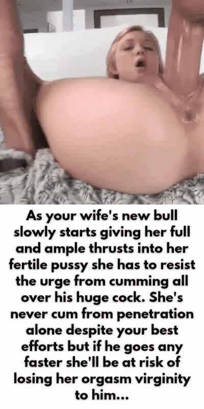 your wife was secretly so excited to finally cum on a real cock!