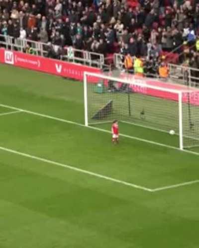 Kid Steals Ball Before English football Match, Scores Goal, Stares Down The Crowd