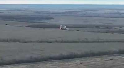 Russian Tank/BMP Hits A Mine.