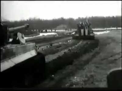 Footage from a gun mounted camera on German Tigers on the Eastern Front.