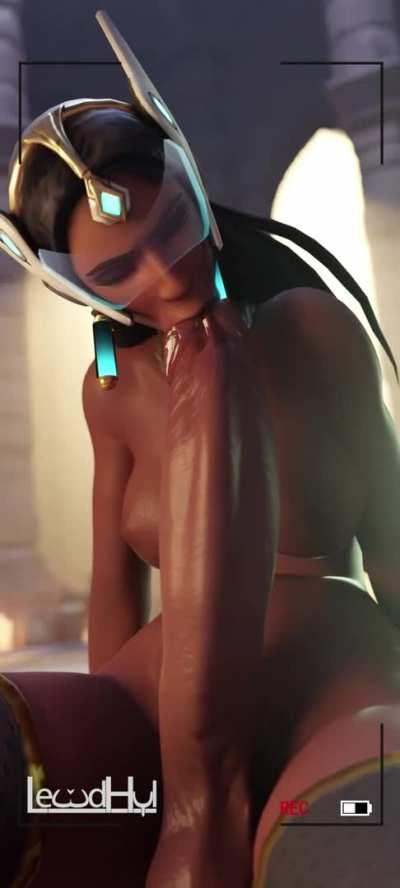 Futa Symmetra self Fellatio (Lewdhyl) [Overwatch]