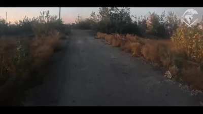 Ukrainian Soldiers of the 18th Sloviansk Brigade (National Guard) film themselves going through the remains of Chasiv Yar during a patrol in November. 