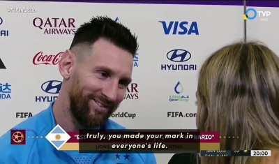 Beautiful message from interviewer to Messi after the match vs Croatia