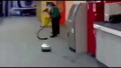 To vacuum the floor