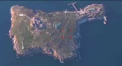 Part of the battle for Snake Island filmed from a Ukrainian drone, May 8 2022