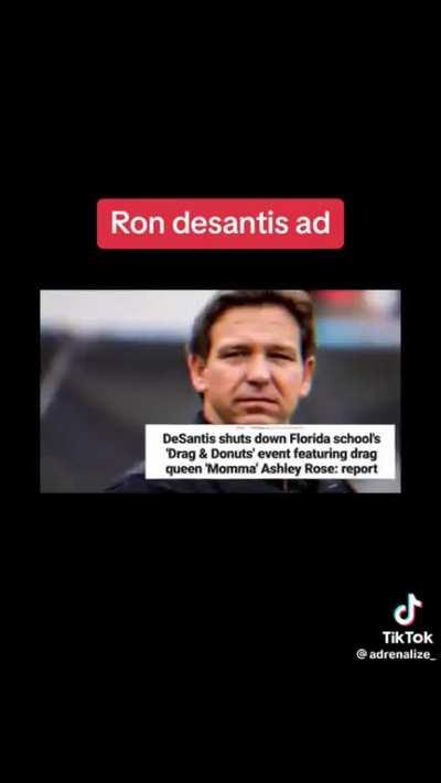 Ron DeSaster has deleted this Hateful Ad from his website.