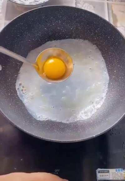 A new way of cooking eggs.