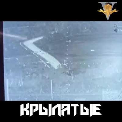 Kornet ATGM strikes a vehicle of the AFU driving on a road west of Bakhmut, posted 11.02.2024