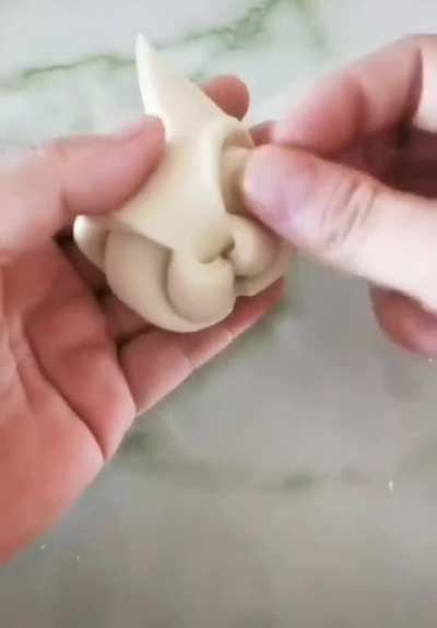 Quick way to make doggo out of dough