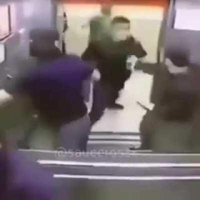 Scientists provoke military officer in elevator: