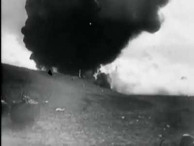 British bomber plane is shot down in North Africa, a crew member is captured by Italian forces 