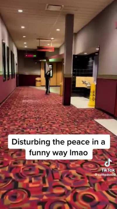 Disturbing the peace in a movie theater